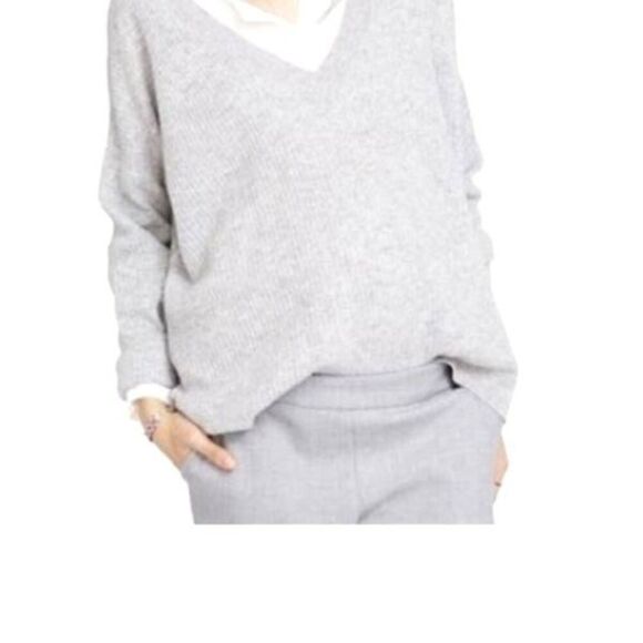Hatch Maternity The Easy V Neck Sweater Cashmere Wool In Grey Sz P - Picture 1 of 6